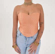 Load image into Gallery viewer, Pi’āra Structured Corset Top Peach