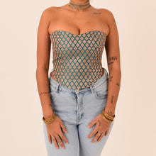 Load image into Gallery viewer, Pi'āra Structured Corset Top Emerald Green