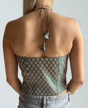 Load image into Gallery viewer, Așali Teal Halter Top
