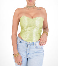 Load image into Gallery viewer, Pi&#39;āra Structured Corset Top Pastel Green
