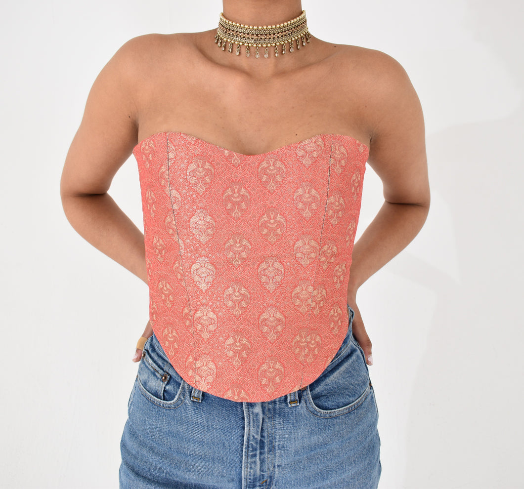 Pi’āra Structured Corset Top Rich Red