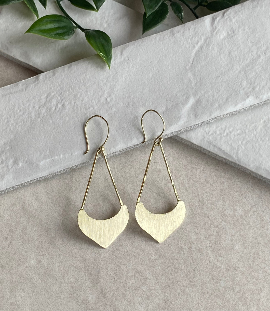 Gold-Toned Heartily Dangle Earring