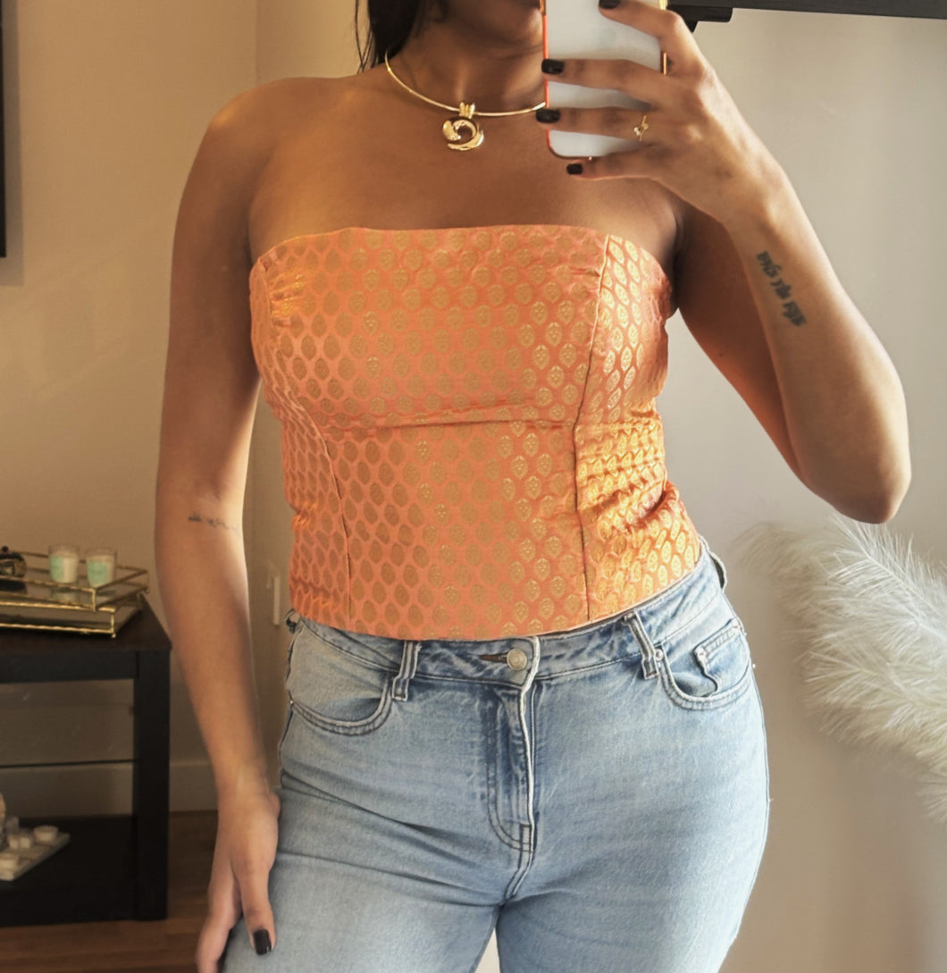 Siyāla Tube Top Peach